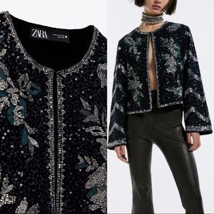 Zara limited edition embroidered jacket